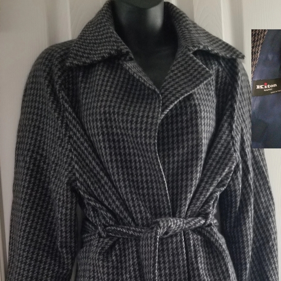 Kiton women's coat multicolor 100% cashmere size 12 US made in Italy - Picture 2 of 16